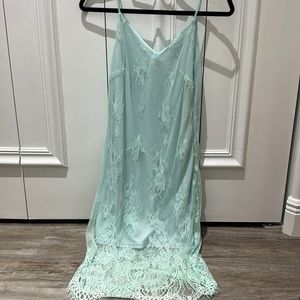 Glamorous Mint Lace Slip